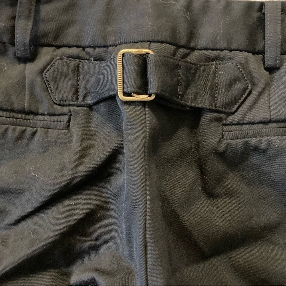 Ralph Lauren Blue Label 100% Wool Black Cuffed Wide Leg Dress Trouser Pants Size - Picture 2 of 12